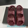 Sandaler Sandaler Designer Kvinnor Grandad Womens Slides Crystal Calf Leather Casual Quilted Platform Summer Beach Slipper 35-42 och shoppingväska