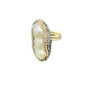 Pierścienie zespołowe Naturalne barokowe Profilowany Pierścień Perły Środkowej jest prezentem biżuterii dla modnych i wykwintnych kobiet Bankiet ślubny 230215