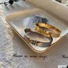 Bangle High Quality Titanium Steel Women Love Designer Armband Sier Rose Gold Bangles V Letter Color smal armband Modemuvel DHLFZ