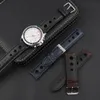 Watch Bands Onthelevel Leather Watchband 18mm 20mm 22mm 24mm Black Brown Coffee Racing Strap Handmade Stitching Quick Release Watch Strap 230214