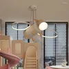 Pendant Lamps 2023 Dynamic Deer Chandelier Nordic Simple Creative Cartoon Boys And Girls Children's Room Bedroom