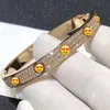 Amor luxo pulseira de tênis mulheres aço inoxidável rosa ouro casal diamante moda jóias na mão presente do dia dos namorados para namorada proposta casamento atacado