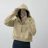 Chándales de mujer Chaqueta de yoga deportiva para mujer Abrigo con media cremallera Ropa Trajes de fitness de secado rápido Sudaderas con capucha para correr Agujero para el pulgar Ropa deportiva Gimnasio Entrenamiento con capucha Top66