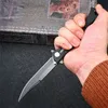 New C0215 20NQL Flipper Folding Knife 8Cr13Mov Black / White Stone Wash Blade Nylon Plus Glass Fiber Handle Outdoor EDC Pocket Knives