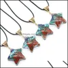 Pendant Necklaces Star 7 Chakras Orgonite Stone Necklace Five Points Shape Healing Energy Natural Orgone Crystal Pendum Lucky Om Jew Dhlzc