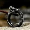 Band Rings Beier New Creative Designs Stainless Steel Viking Dragon Ring for Men Vintage Scale Jewelry