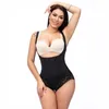 Kvinnors Shapers Zipper Control Slimming Shaper Corset Faja Open Byst Bodysuit Plus Slimmer Body