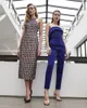 Feestjurken prom jumpsuit satijnen parels enkel lengte dames broek suite avondjurk op maat gemaakte formele cocktailjurken