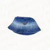 Denim pêcheur chapeau femmes été soleil chapeaux lettre impression voyage seau casquettes mode couleur toile Golf chapeaux