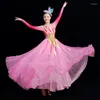 Stage Wear Costume de danse traditionnelle chinoise Ouverture de grande robe Costumes Vêtements modernes pour femmes