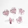 14mm pink love heart shape glass bong bowl male hookahs smoking tobacco bowls for silicone water pipe oil rig reclaim ash catcher dabber tools