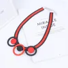 Choker Charms Necklaces Multi Layer Neck Chain Necklace Womens Red Wood Beads Pendant Jewellery Gothic Style Decoration 2023