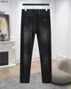 Mens Jeans Casual Pants Luxury Designer Brand High Street Straight Jean Blue Washed Big Hole Zipper Biker Black Pant 29-40 #028