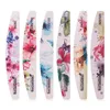 Nail Files 50pc File Strong Sandpaper Washable Buffer Block 80100150180240320 Grit Lime a Ongle Manicure Flower Printed 230214