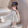 Robes d'été pour filles, jupe à bretelles, gilet, petite princesse, Style étranger, pour enfants