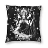 Kudde Hekate Triple Goddess Cover 45x45 Hemdekorativ 3D -tryckning Goth Occult Halloween Witch Throw Fall för soffa