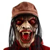 Party Hats 68Ue Horror Wig Grimace Plasma Mask (utan hatt) Halloween Masquerade Festival Cosplay Full Head Face Cover