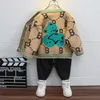 Kinderen Designer Design Baby Girl Boy Sweaters Cardigan B Print Gebreide kleding Jumper Children Coat B205