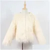 Coat Autumn Kids Fur Jackets For Girls Parkas Waterfall Baby Faux Princess Girl Children Outerwear 210Y 968 V2 Drop Delivery Materni Dhxmt