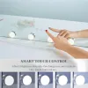 LED-Birnen-Kosmetikspiegel mit Make-up-Lichtern, großer Hollywood-Leuchtspiegel mit 18 LED-Birnen für Schlafzimmer, Tischplatte, Wandmontage, Weiß