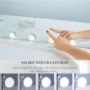 Miroir de courtoisie à ampoules LED avec lumières de maquillage, grands miroirs lumineux Hollywood avec 18 ampoules LED pour chambre à coucher, table murale, blanc