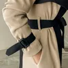 Women's Trench Coats LANMREM Elegant Notched Collar Lady Patchwork Windbreaker Full Sleeve Buttons Belted Women Long Trench Coats Winter 2W1922 230215