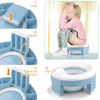 Seat Covers Baby Pot Portable Potty Training Seat For Toddler Kids Foldbar Training Toalett för resor med resväska och förvaringspåse 230214