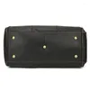 Duffel Bags Men Echt lederen kledingstuk Traveltas Grote gekke paarden Duffle met schoenen Pocket Suit Cover Weekender