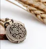 Pocket Watches Small Vintage Bronze Windmill Vackra blommor Pendant Necklace Armband Watch Gift