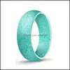 Band Rings Sile Ring For Women Wedding 5.7Mm Width 410 Size Food Grade Hypoallergenic Crossfit Flexible Drop Delivery Jewelry Dhawh