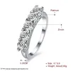 Anneaux de mariage Garilina Fashion Cz Bague pour femmes Bibelot Bandes Anniversaire Argent Couleur Fille AR2163