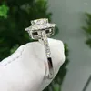 Eheringe CAOSHI Modernes Design Vorschlag Ring für Frauen Luxus Accessoires Geschenk mit schillerndem Kristall Zirkonia Stein Fancy Schmuck