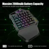 Keyboards One Hand Mechanical Wireless Gaming Keyboard RGB Backlit Portable Mini Keyboard Game Controller For PC PS4 Gamer T230215