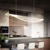 Tavan Işıkları Led restoran avizesi modern yemek odası asılı ark akrilik sanat lambaları ev dekorasyon aydınlatma