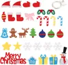 Strings Filt Christmas Tree Diy Wall Hanging Decorations met 32pcs ornamenten LED String Lights (2M) Decoratie voor kinderen