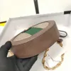 2023SS Marmont Mini Round Counter Bag سلسلة أسود من الجلد النسائي أكياس قلب حقيبة يد صغيرة مصممة محفظة Crossbody SJ