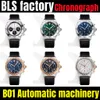 BLSファクトリークロノグラフウォッチメンズウォッチB01完全自動機械ムーブメントサファイアミラー防水ラバーウォッチバンド