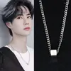 Correntes Yibo Mesmo estilo personalidade de moda versátil Cadeia quadrada simples Chain coreano Colar de alta qualidade