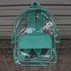 Bolsas de almacenamiento 10 unids/lote llegada personalizar impermeable PVC transparente mochila estudiante mochila escolar paquete transparente