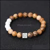 Bedelarmbanden yoga meditatie charmes witte lava stenen kralen armband minnaar handgemaakte vrouwen mannen energie stenen paar armbanden sieraden dhx7j