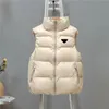 여성 조끼 푹신한 자켓 민소매 여성 자켓 디자이너 코트 매트 슬림 아웃웨어 코트 prad Down Jackets S-2XL