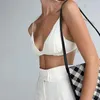 Women's Two Piece Pants Pcs Women Pant Sets White Wild Sexy Backless Spaghetti Strap Deep V Neck Waist-exposed Lady Tank Top Trousers SetWom
