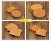 100pcslot Beech Walnut Wood Coasters