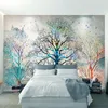 Bakgrundsbilder Anpassade 3D PO WALLPAPER Handmålade pengar Träd Modernt vardagsrum Dekoration Mural Papel de Parede Självhäftande