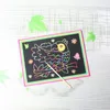 13x 9.8cm Scratch Art Kağıt Boyama Kitapları Sihirli boyama kağıdı Çocuklar için çizim çubuğu ile renkli çizim oyuncakları
