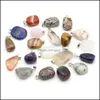Charms Reiki Healing Irregar Energy Stone Róż White Crystal wisiorek do akcesoriów naszyjnika biżuteria tworzy wyniki dostawy dhdod