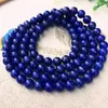 Strand prawdziwy naturalny lapis lazuli królewskie niebieskie klejnoty 108 Kulki Bransoletka 7,5 mm