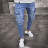 Jeans da uomo Jeans da uomo Pantaloni tascabili in denim Estate Autunno Sottile Slim Fit regolare Jeans dritti Elasticità Elastico Pantaloni con cerniera maschile 230215