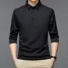 Polos Polos Men koszulka Polo Casual Business Tops Solid Polos koszule męskie Polo Homme moda koreańska szczupła tee 230215