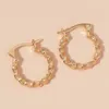 Hoop Ohrringe Mode Gold Farbe Kreis Koreanische Geflochtene Twist Für Frauen Ohrringe Schmuck Earing Kolczyki 1Z40C1